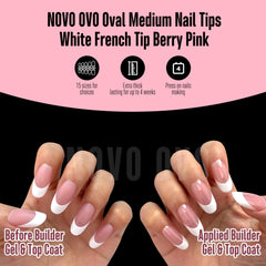 NOVO OVO pre-filed cuticle-end nail tips for minimal shaping