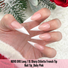 NOVO OVO double matte finish nails in baby pink for a refined look.