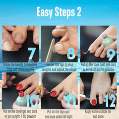 NOVO OVO durable chip-proof toe nails for DIY at-home pedicures.