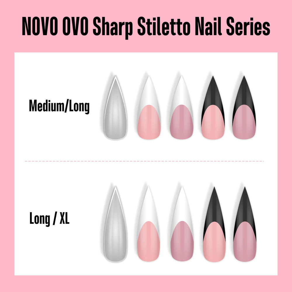 NOVO OVO soak-off friendly tips for simple removal.