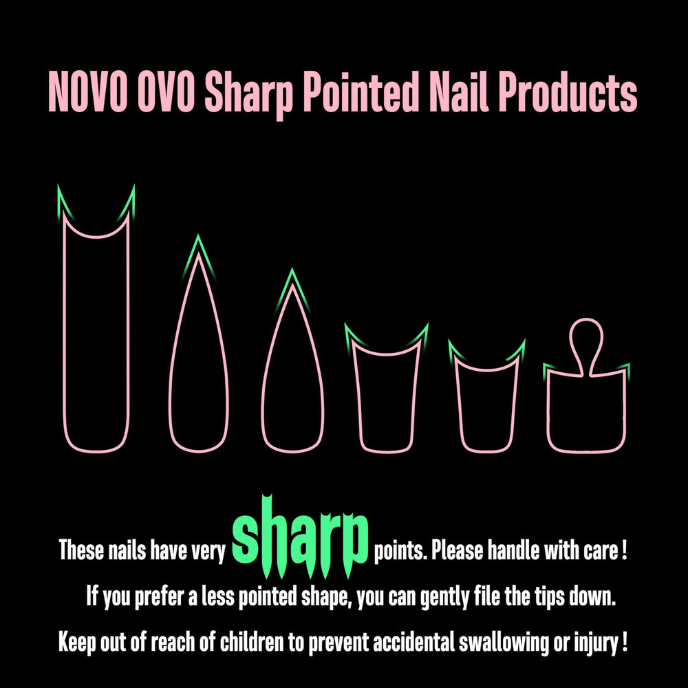 NOVO OVO full-cover matte nail extension for salon-like results.