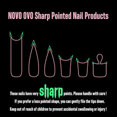 NOVO OVO full-cover matte nail extension for salon-like results.