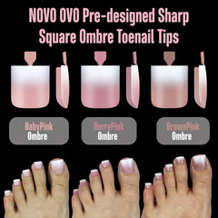 NOVO OVO open-toe friendly toe tips ideal for sandals and heels.