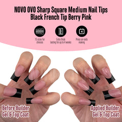 NOVO OVO pre filed cuticle end nail tips for fast application