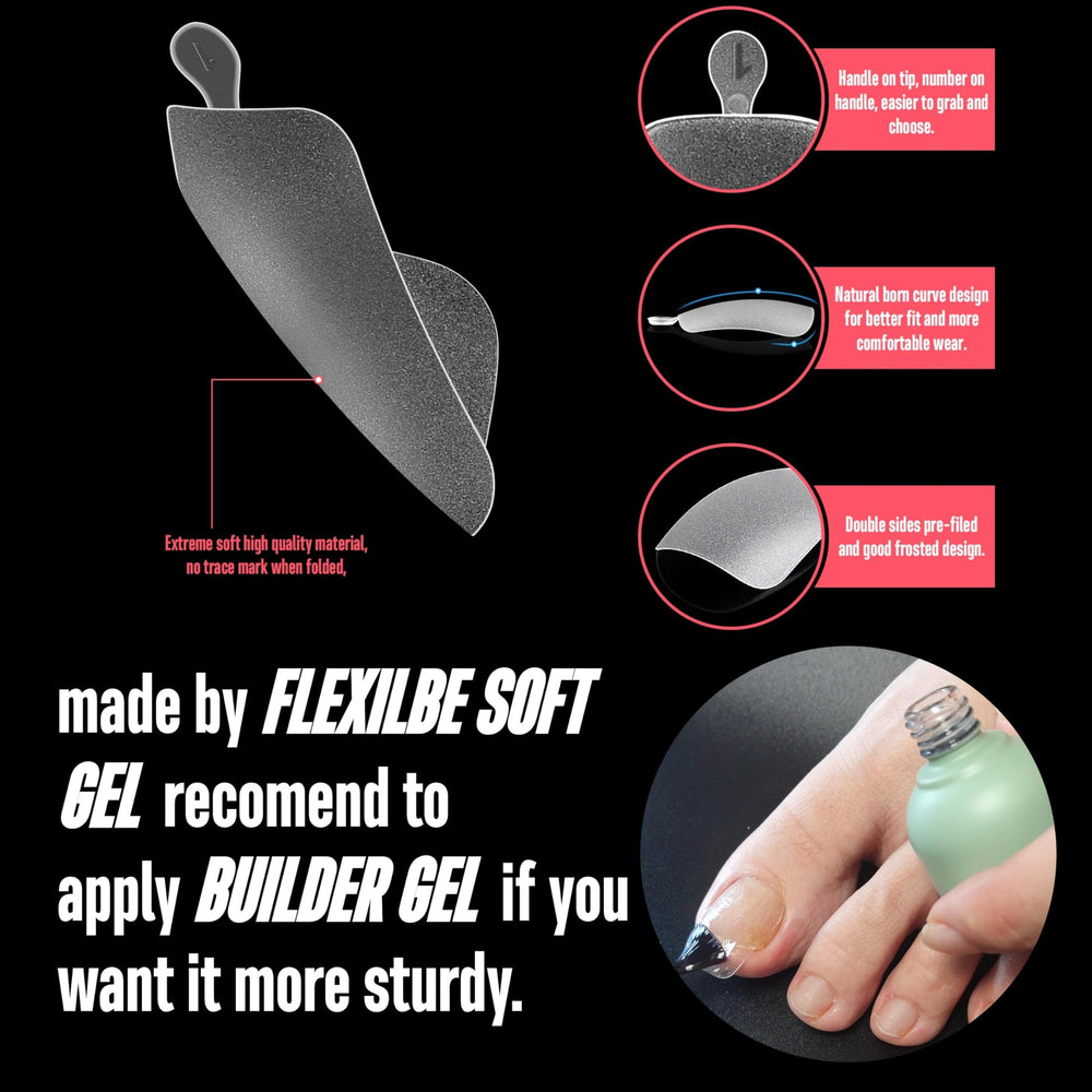 NOVO OVO pre-filed soft gel toe tips demonstrate comfortable fit.