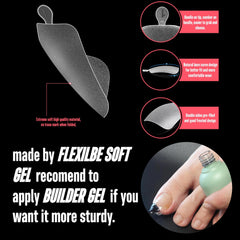 NOVO OVO pre-filed soft gel toe tips demonstrate comfortable fit.