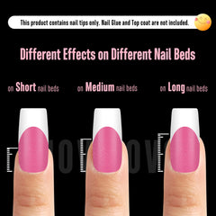 NOVO OVO rose pink nail tips add French flair for elegant nails