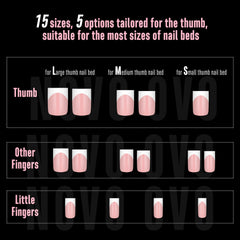 NOVO OVO versatile nail tips for various shapes and styles.