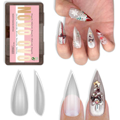 NOVO OVO sharp stiletto nail tip medium for durable press-on manicures.