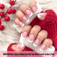 NOVO OVO soft-gel nail tips deliver a smooth, premium finish.