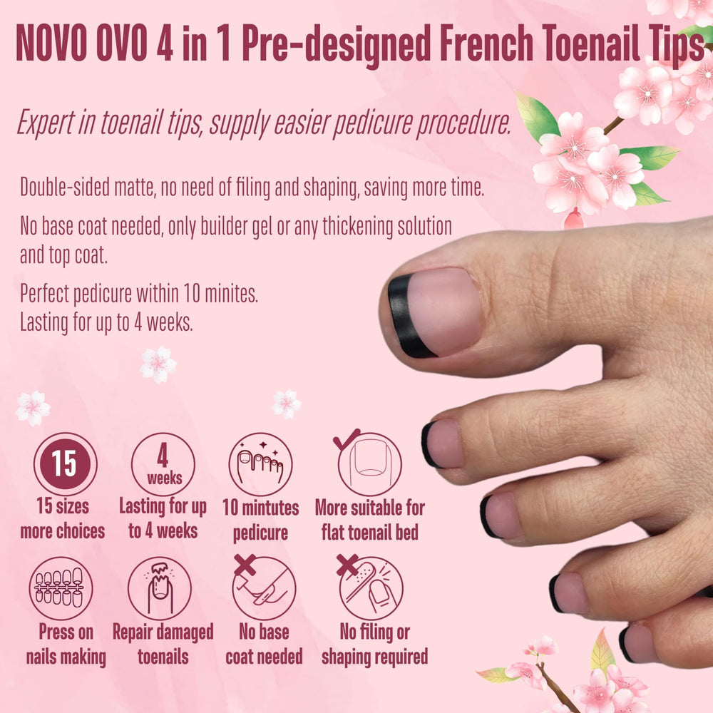 NOVO OVO Soft gel toe nail tips deliver comfortable fit and durability