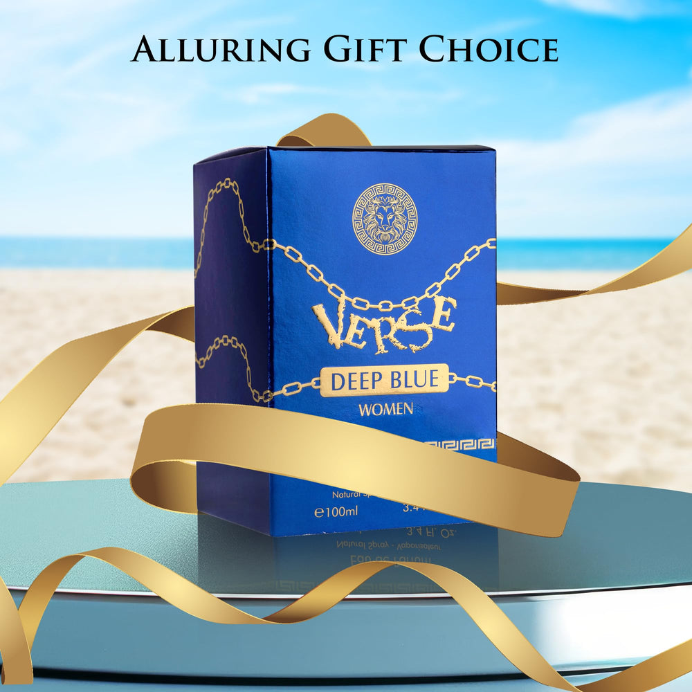 NovoGlow Verse Deep Blue 100ml box, ready for gifting.
