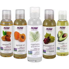 NOW Foods almond oil bottle for lightweight skin hydration and hair nourishment