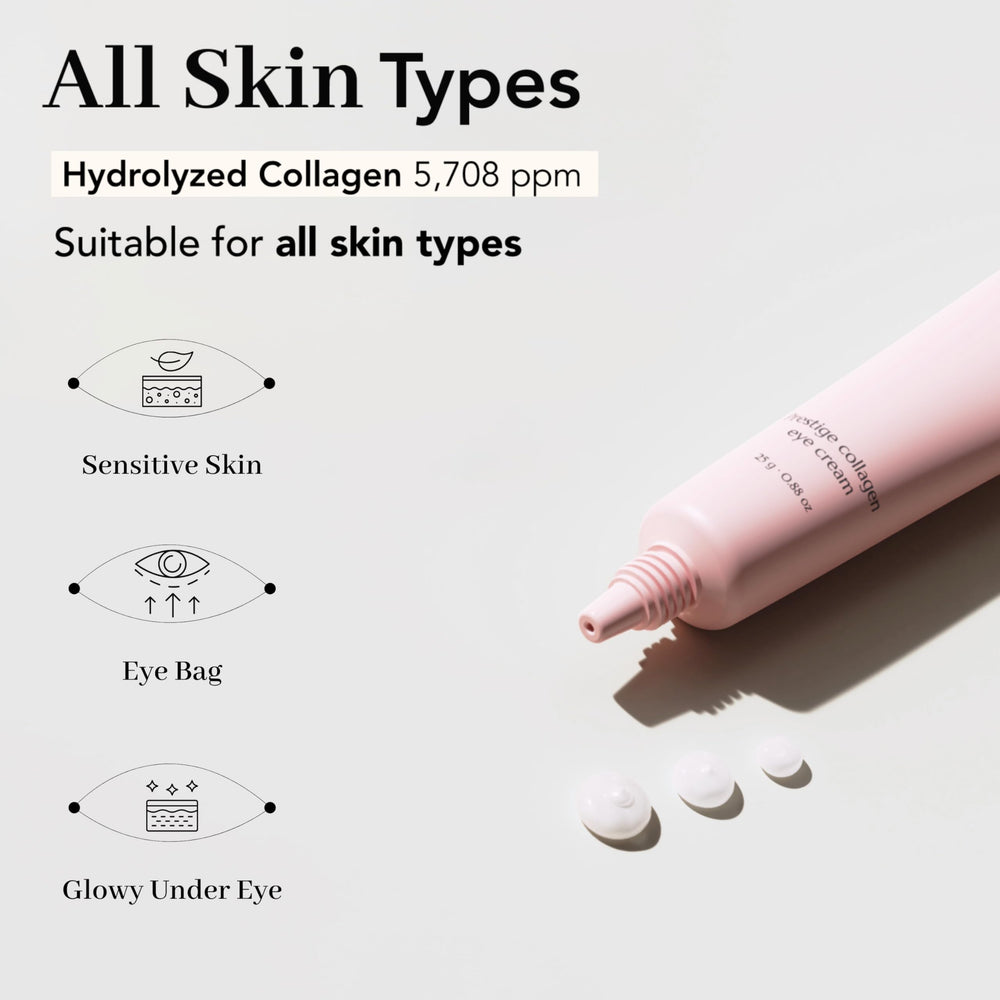 NOWATER Collagen Eye Cream daily-use routine shot for hydrated, renewed under-eye area.