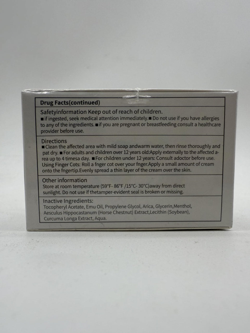 Noxdav Numbing Cream Extra Strength packaging box on display.