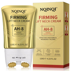 NQINQI AH-8 neck-roller bottle showcasing the firming formula for the neckline.