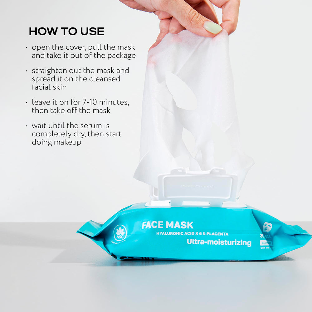 NSC hyaluronic acid close-up emphasizes added moisture delivery.