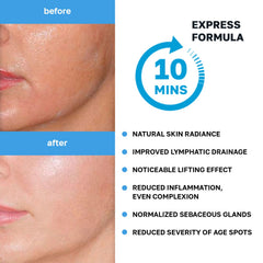 NSC Name Skin Care neck mask being applied to the neck area.