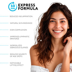 NSC Name Skin Care pore-tightening effect shown on skin texture.