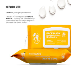 NSC sheet mask being applied demonstrates easy daily routine.