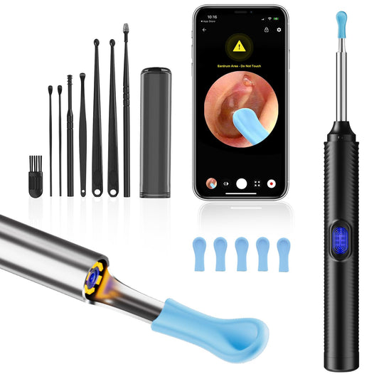 Ntgiso AI Ear Camera shows 1080p lens view for precise ear inspections.