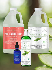 NaturSense Aloe Gel 12 oz US-made bottle ready for daily use.