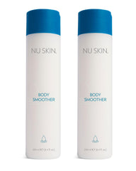 Nu Skin Body Smoother bottle shown for post-shower hydration