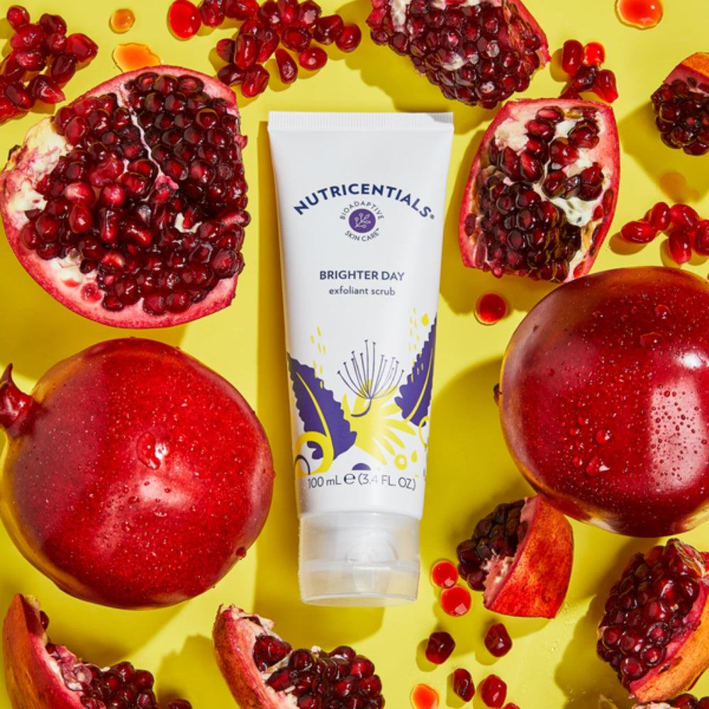 Nu Skin Brighter Day Exfoliant Scrub dual-action self-care formula for thorough, gentle exfoliation