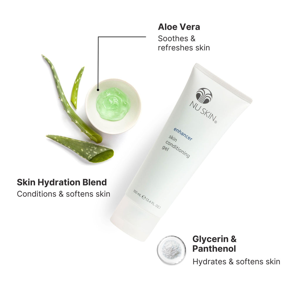 Aloe vera component soothes and cools irritated skin with a gentle touch.