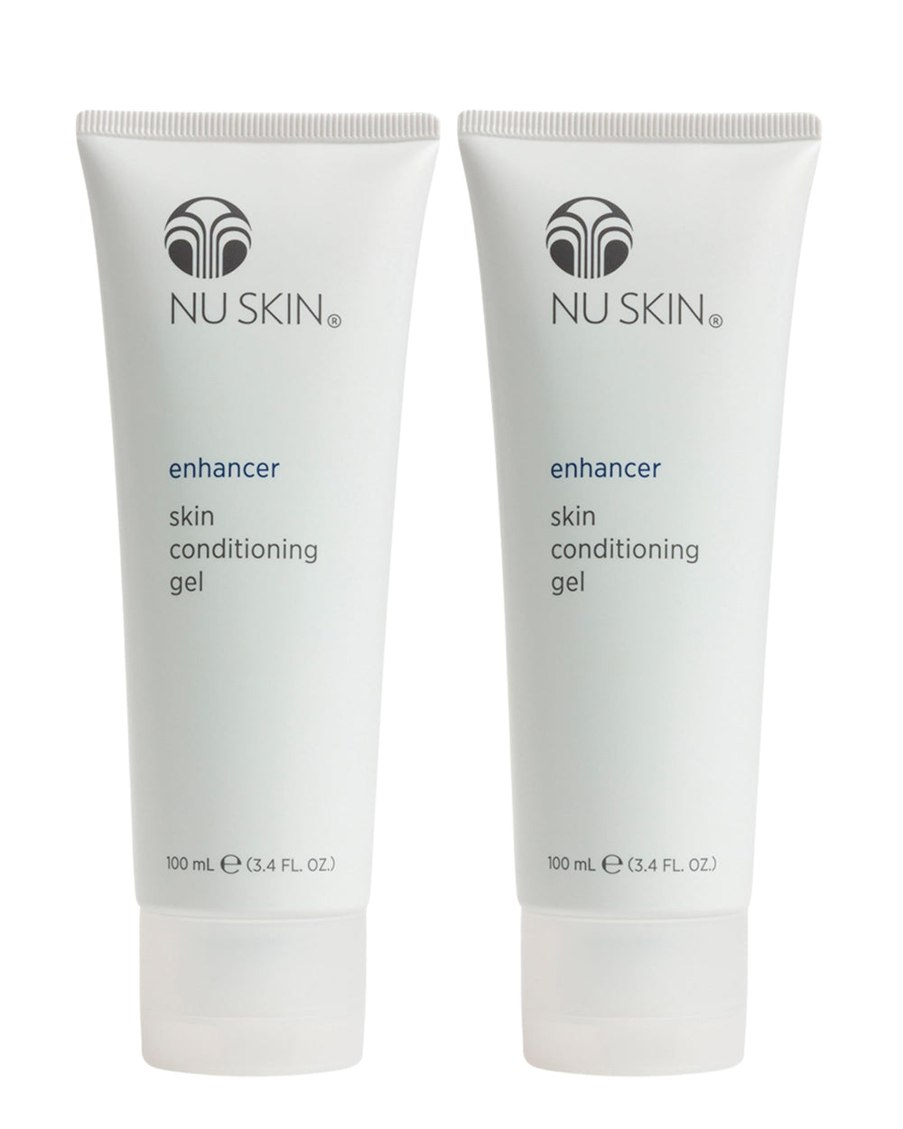 Nu Skin Enhancer Skin Conditioning Gel bottle shows lightweight hydrating formula for daily comfort.