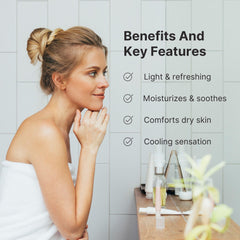 Glycerin and panthenol hydrate and condition the skin for daily use.