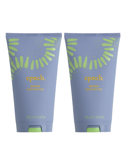 Nu Skin Epoch Baobab Body Butter jar closeup showing rich hydration.