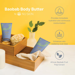 Nu Skin Epoch Baobab Butter with shea and baobab for skin conditioning.