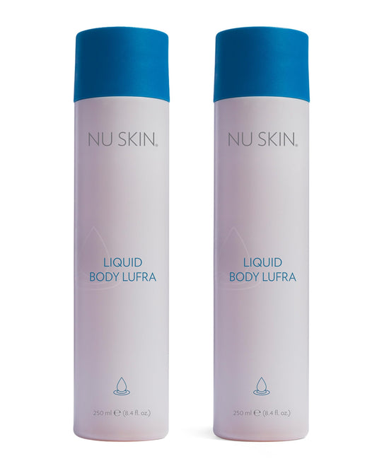Nu Skin Liquid Body Lufra exfoliating with walnut shells for smoother skin