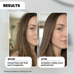 Nubi Hair Frizz-control pump application for sleek, manageable hair.