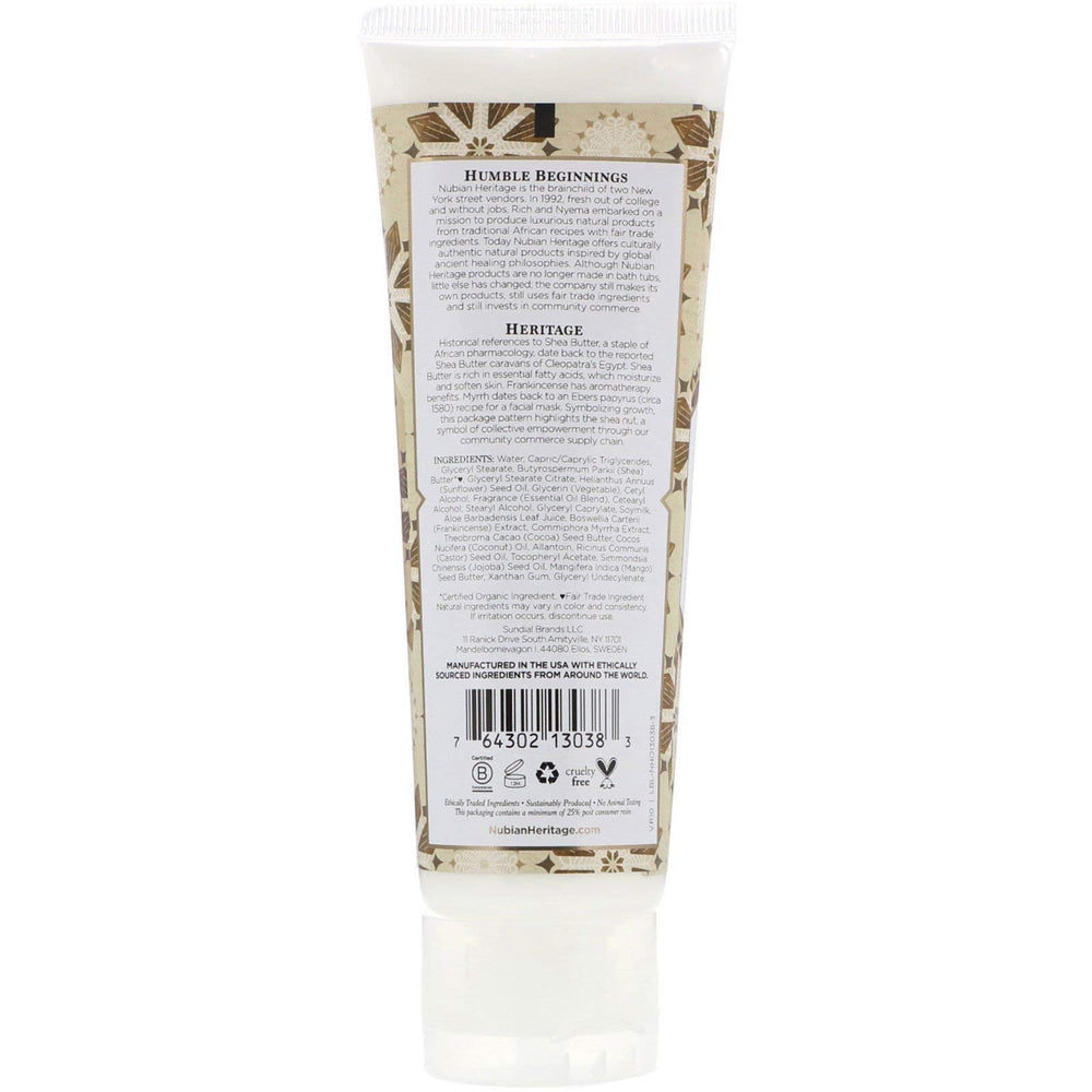Nubian Heritage Raw Shea Hand Cream four-pack on display for convenient home care.