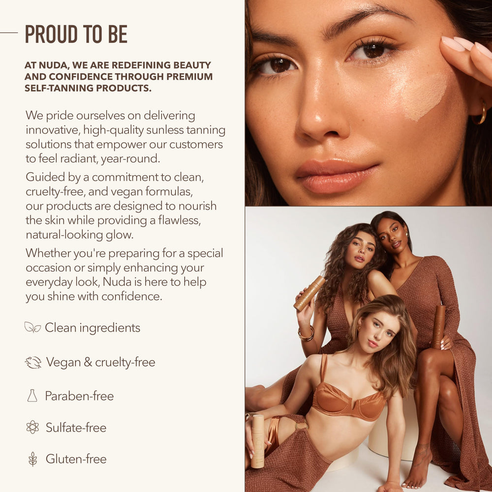 Nuda Ultra Dark BronzeFoam packaging highlights Canadian brand commitment