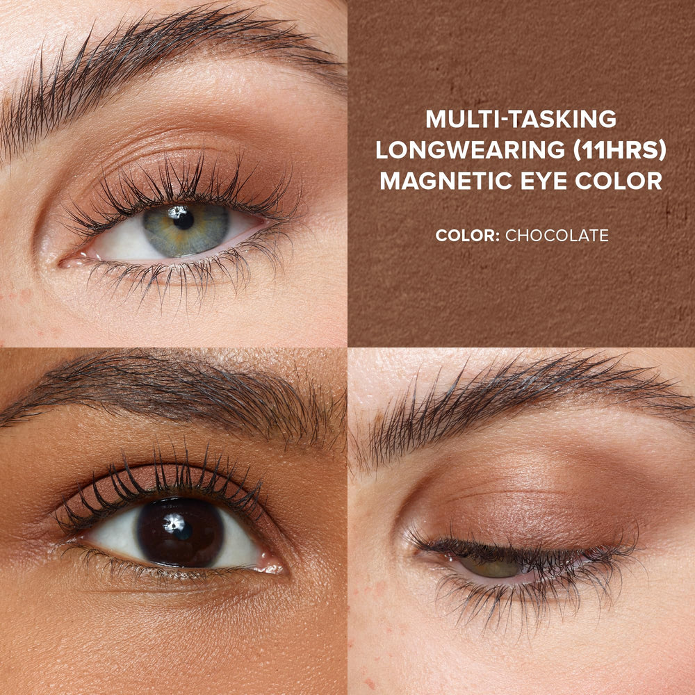 Nudestix Magnetic Matte Eye Color Chocolate waterproof wear lasts through activities