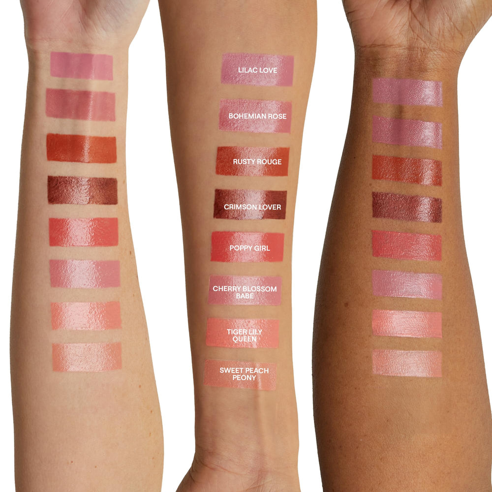 Nudestix Nudies Bloom eye swatch adds subtle shimmer to lids.