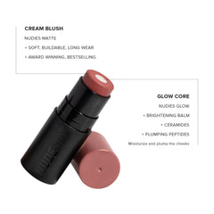 Nudestix Nudies Matte Glow Core Rose Glow swirl texture detail for easy blending.