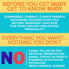 Nudy Rudy Sea Salt Suds soap puck evoking ocean breeze and minerals