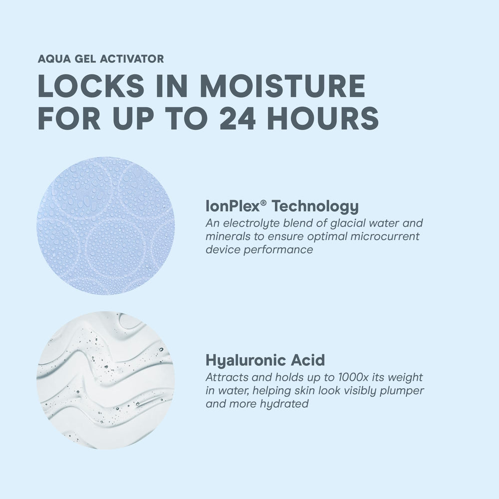 NuFACE Hyaluronic acid provides long-lasting hydration for a radiant glow.