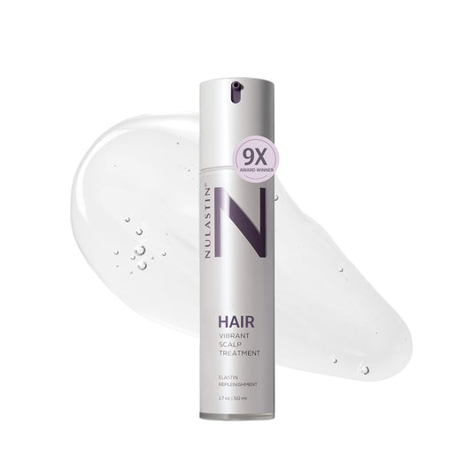 NULASTIN Scalp Serum bottle with pump ready to apply for hair density support