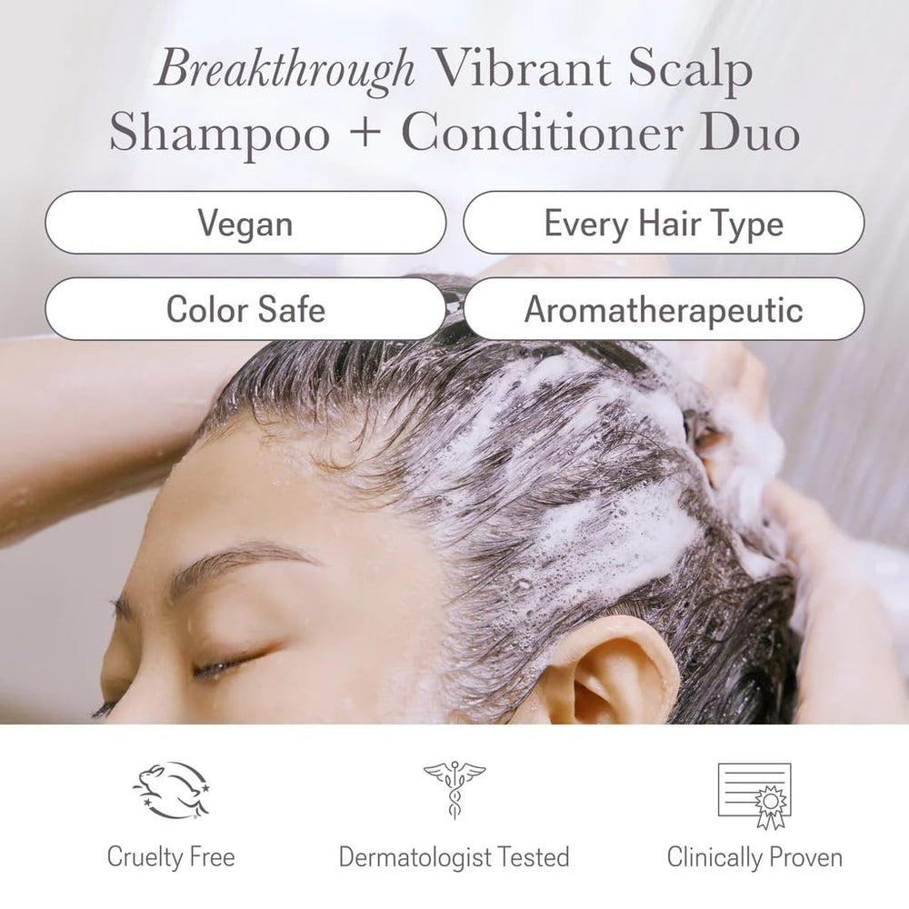 NULASTIN Vibrant Scalp Shampoo label close-up emphasizing clean ingredients.