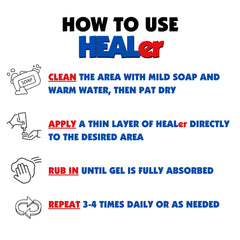 NUMBer HEALer fragrance-free gel suitable for sensitive skin.