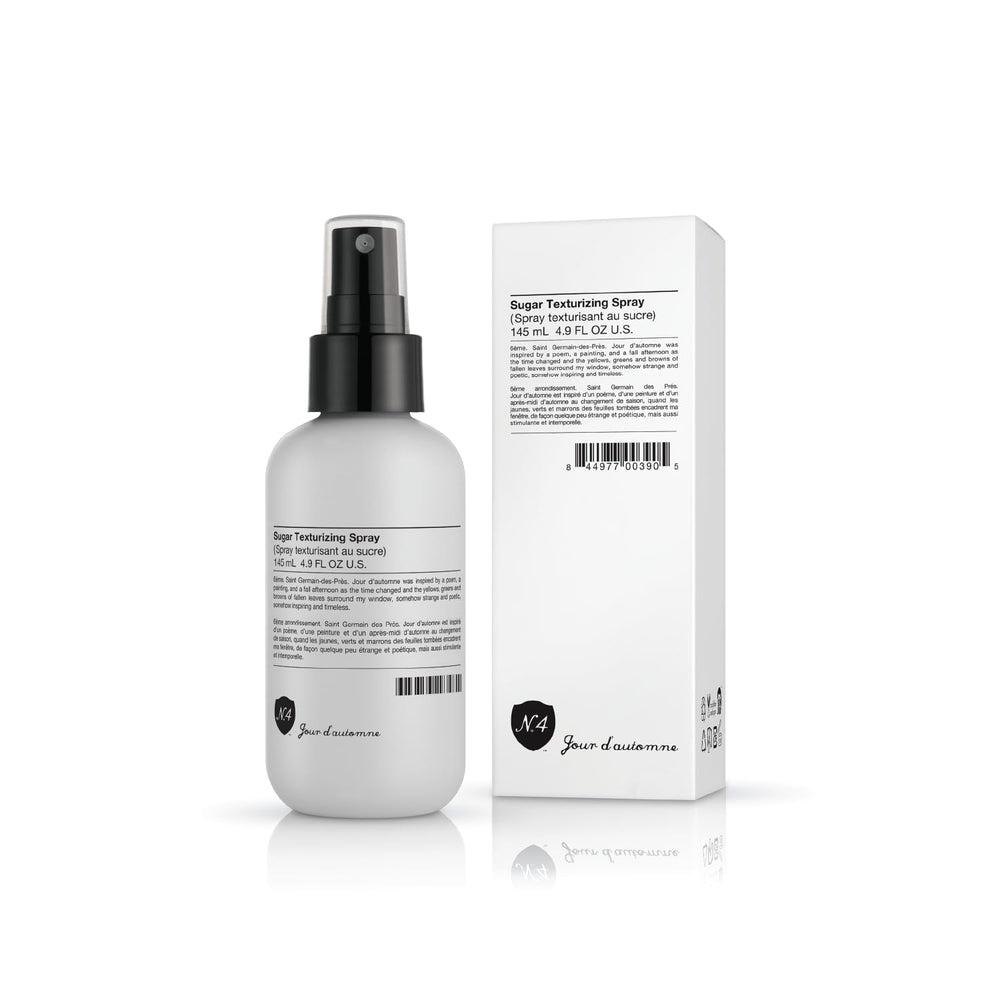 Number 4 Sugar Texture Spray bottle delivers lightweight beachy texture for hair.