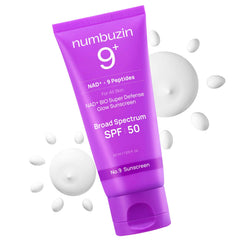 numbuzin No.9 Sunscreen with broad spectrum SPF 50 for daily sun protection and glow