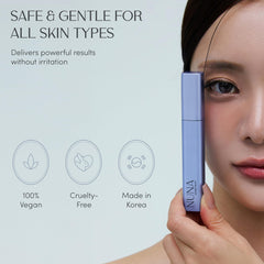 NUNA serum on skin with subtle glow post-application.