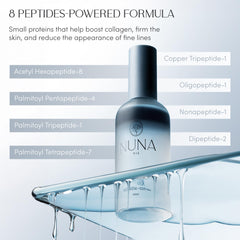 NUNA peptide-infused formula promotes a smoother skin surface.
