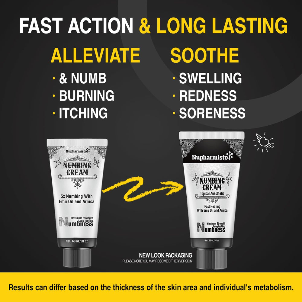 Nupharmco Numbing Cream packaging on display for easy shopping